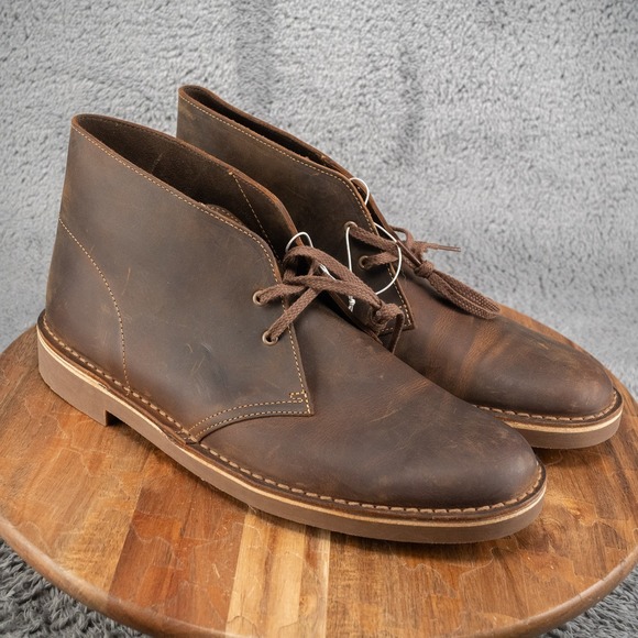 Clarks Other - CLARKS BUSHCARE 2 LEATHER CHUKKA ANKLE BOOTS MENS 11.5 SHOES BROWN CASUAL